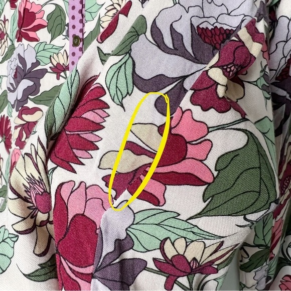 Matilda Jane Dusk Or Dawn Floral Rayon Popover Blouse - Picture 14 of 14